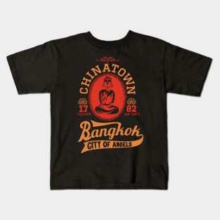 Vintage Bangkok Buddha Logo - Retro Thai Shirt Design Kids T-Shirt